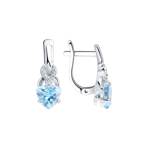 Ohrhänger mit Topas und Zirkonia 