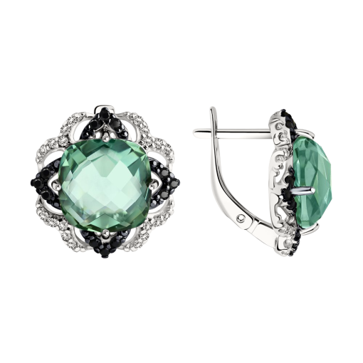 Ohrhänger mit Quarz und Zirkonia 