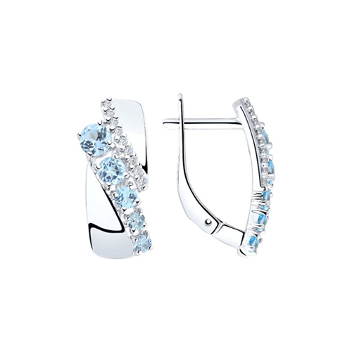 Ohrhänger mit Zirkonia und Topas 