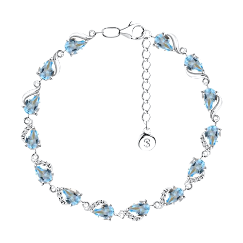 Armband mit Topasen und Zirkonia 
