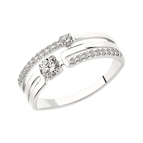 Кольцо с фианитами 