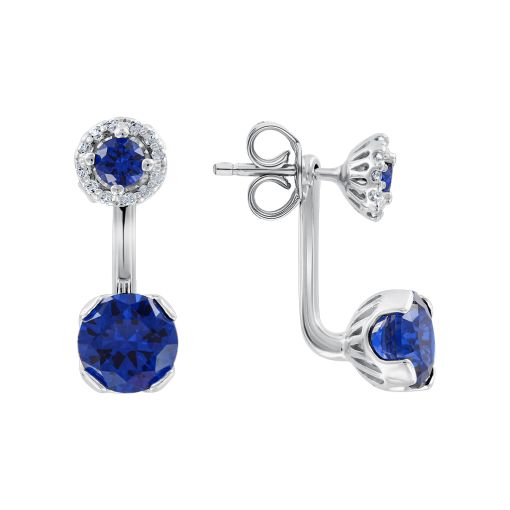 Stud earrings with zirconia 