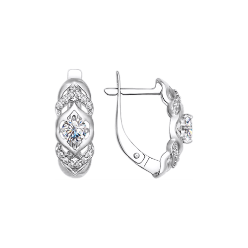 Earrings with zirconia 