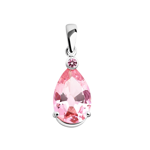 Pendant with pink zirconia 