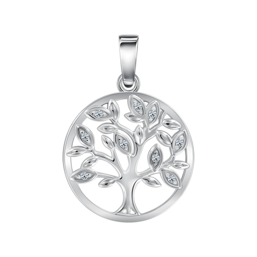 Подвеска "Дерево жизни" с фианитами 