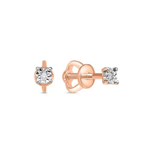 Stud earrings with diamonds 