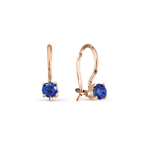 Серьги c фианитом 