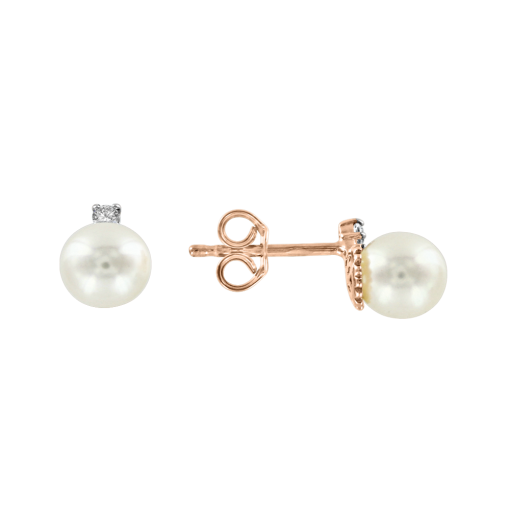 Ohrstecker mit Perle und Zirkonia 