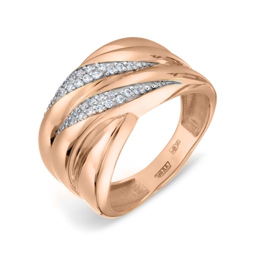 Women's ring with zirconia 