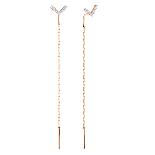 Серьги-протяжки с фианитами 