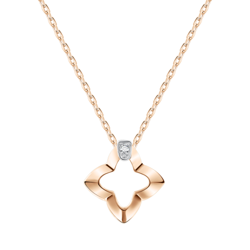 Колье с подвеской и фианитом 