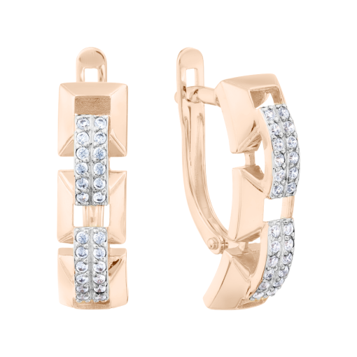Earrings with zirconia 