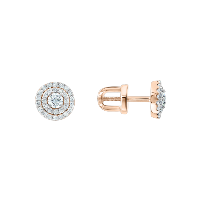 Stud earrings with diamonds
