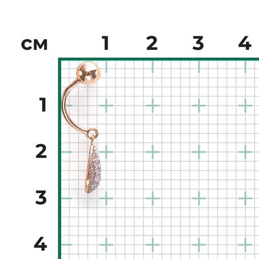 Bauchpiercing mit Zirkonia 