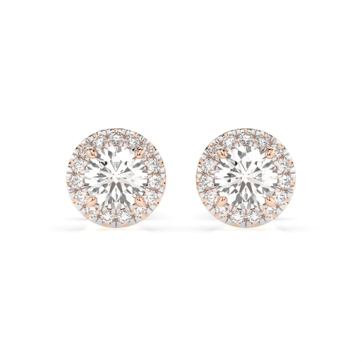 Stud earrings with diamonds 