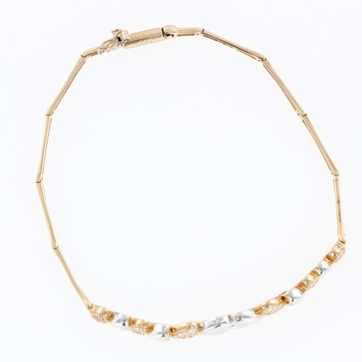 Gelbgold Armband mit Zirkonia 