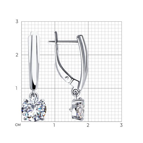 Earrings with zirconia 