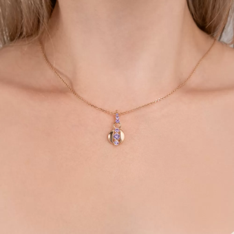 Anhänger mit Amethysten 