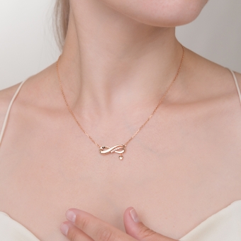 Collier - "Unendlichkeit" mit Zirkonia 