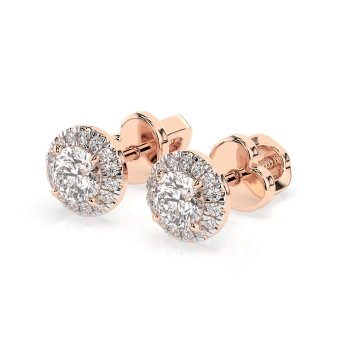 Stud earrings with diamonds 