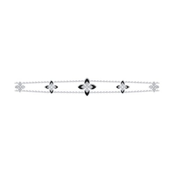 Bracelet with zirconia and enamel 