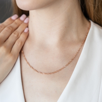 Gold chain and bracelet 55 cm