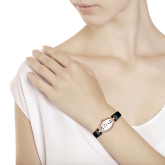 Gold Uhr, Sokolov-Allure, mit Brillanten 