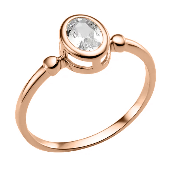 Women's ring with zirconia 