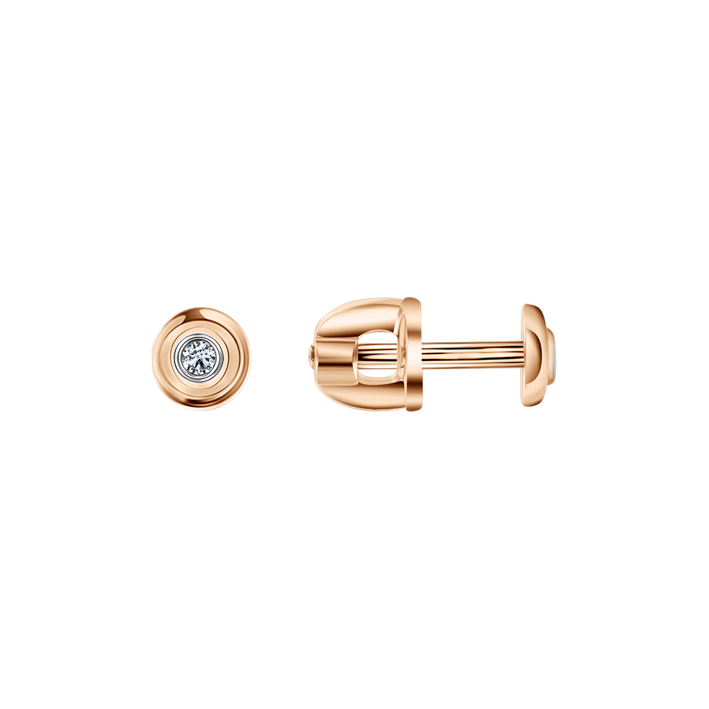 Stud earrings with diamond 
