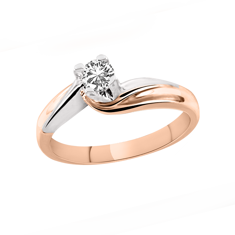 Damenring Russische 585  Rosegold Ring  Diamant Brillant Verlobungsring 