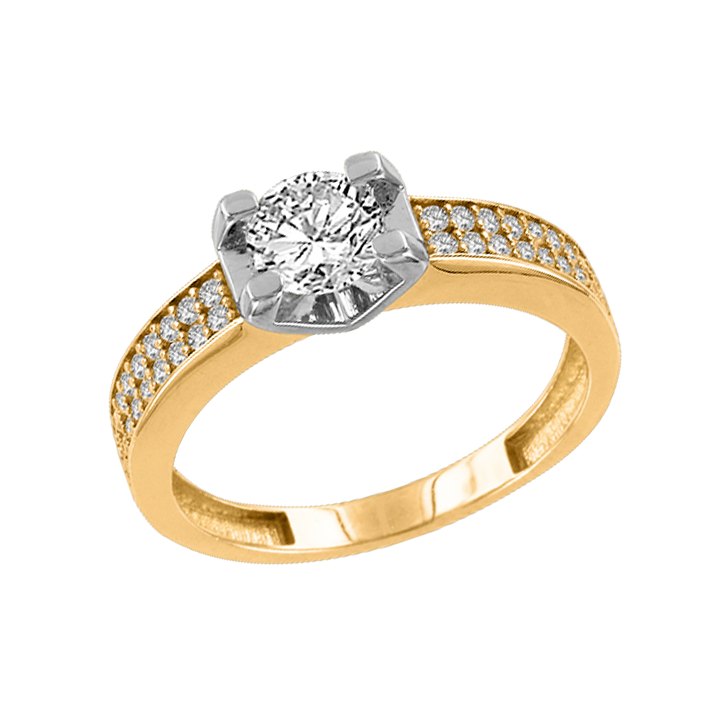 Women's ring with zirconia 