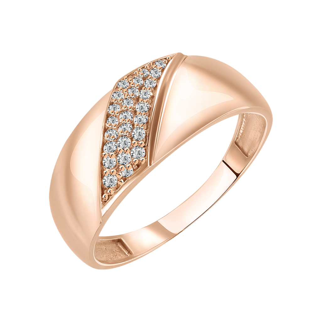 Women's ring with zirconia 