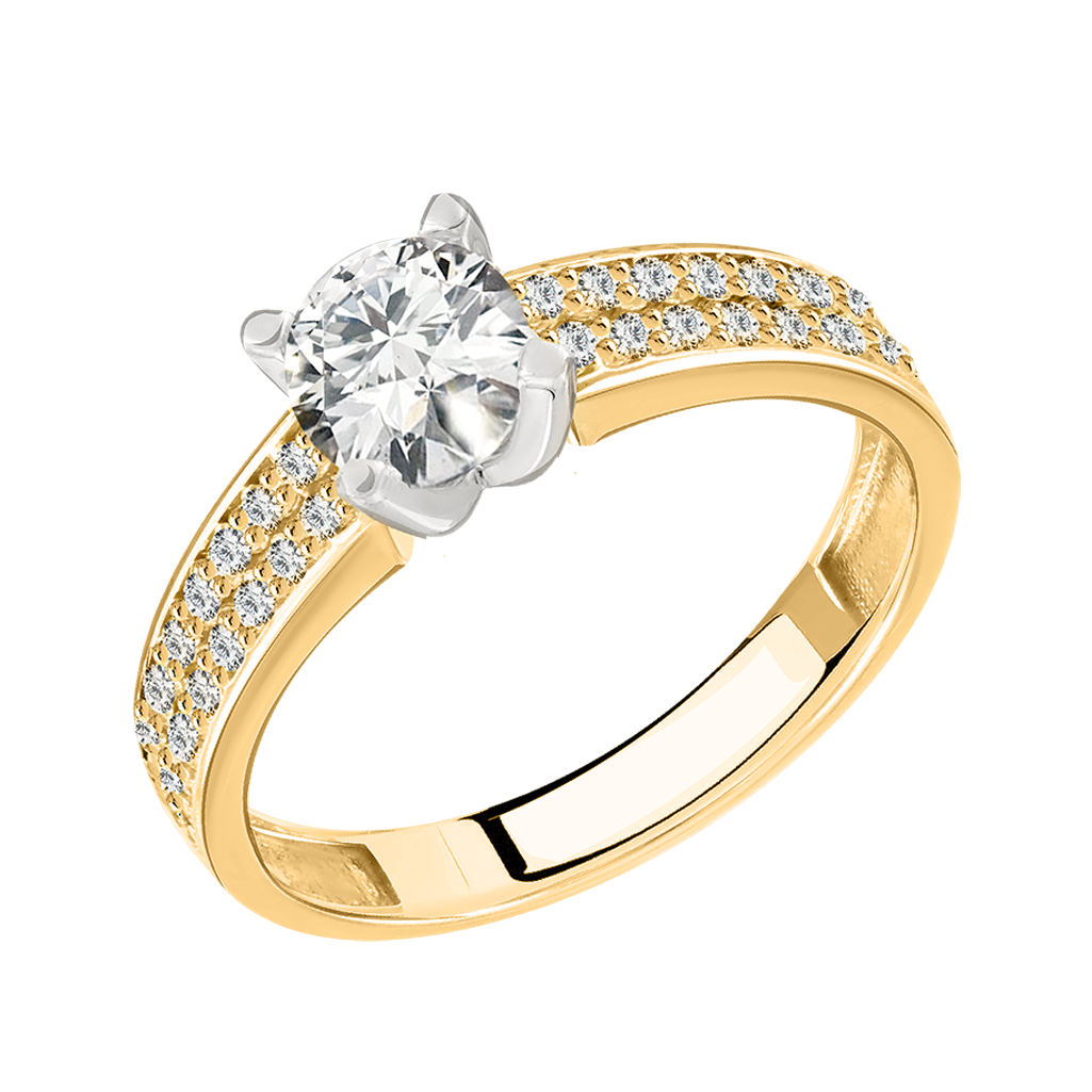 Women's ring with zirconia 
