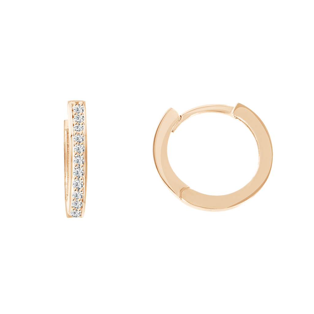 Hoop earrings with zirconia