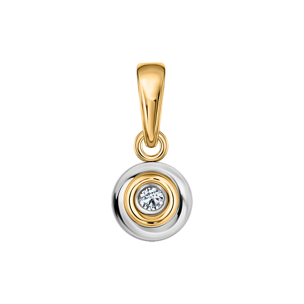 Pendant with diamond and ceramic 