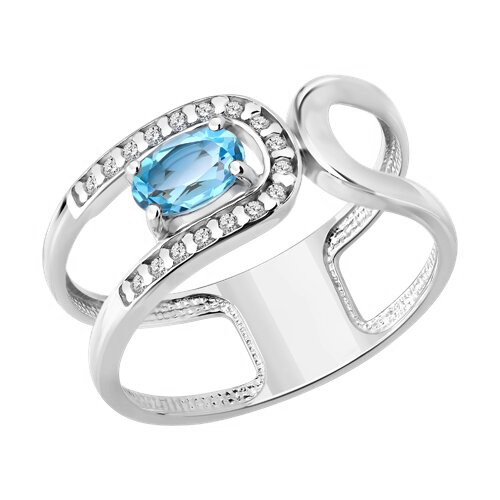 Women’s ring with topaz Swiss and zirconia 