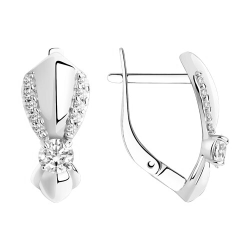 Earrings with zirconia 