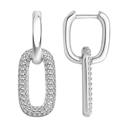 Earrings with zirconia 