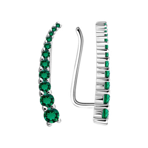 Earrings with zirconia 