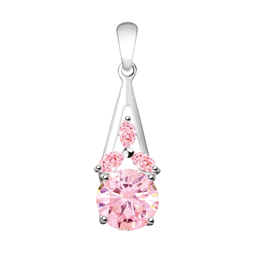 Zirkonia rosa mit Juwelier Anhänger russischen W.Keilbach Großhandel | Schmuck | mit