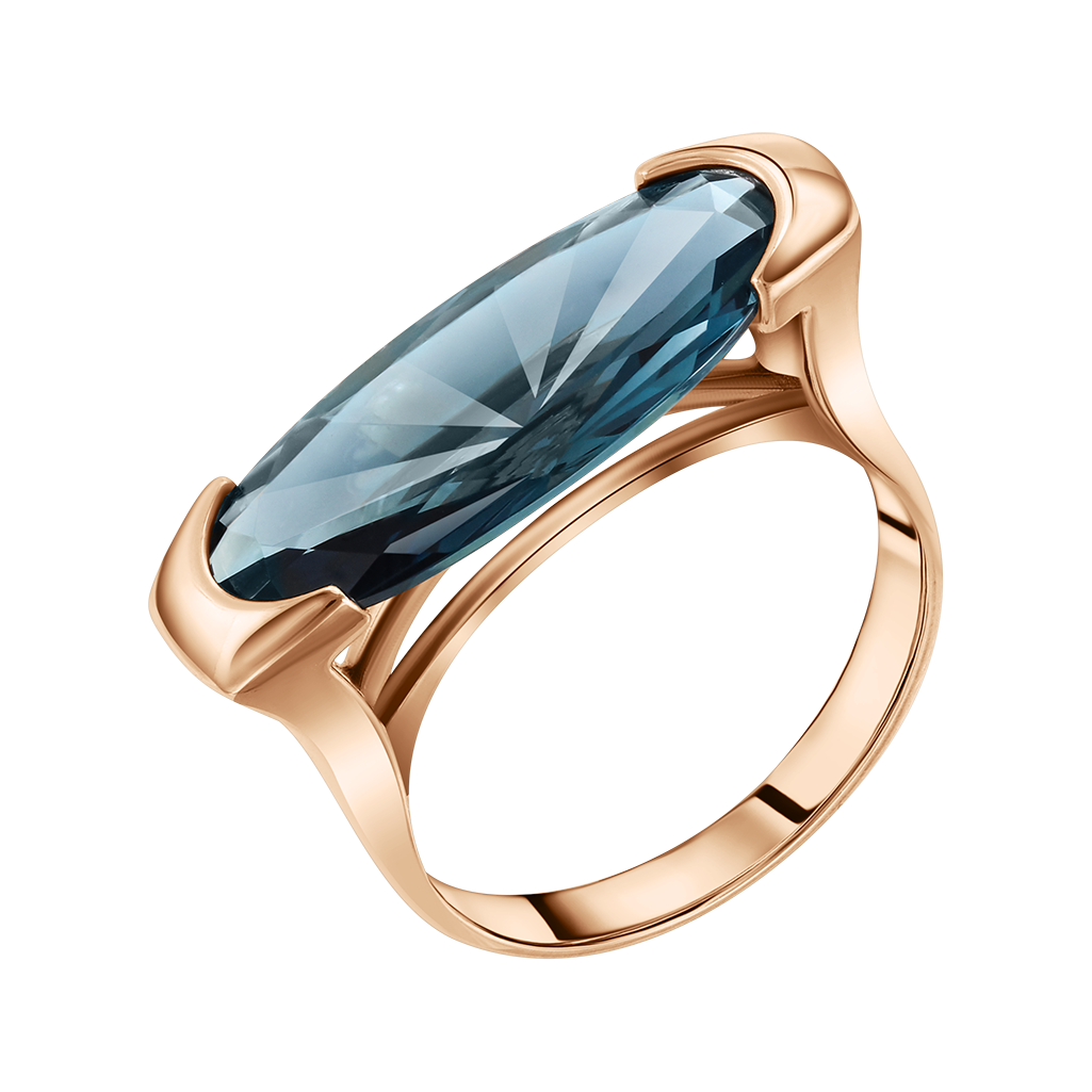 Damenring mit London Blue Topas 