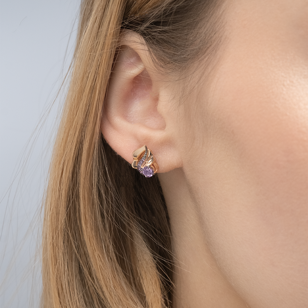 Ohrstecker mit Amethyst 