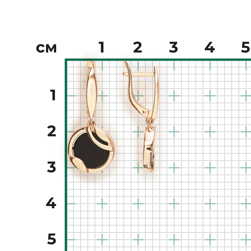 Earrings with onyx 
