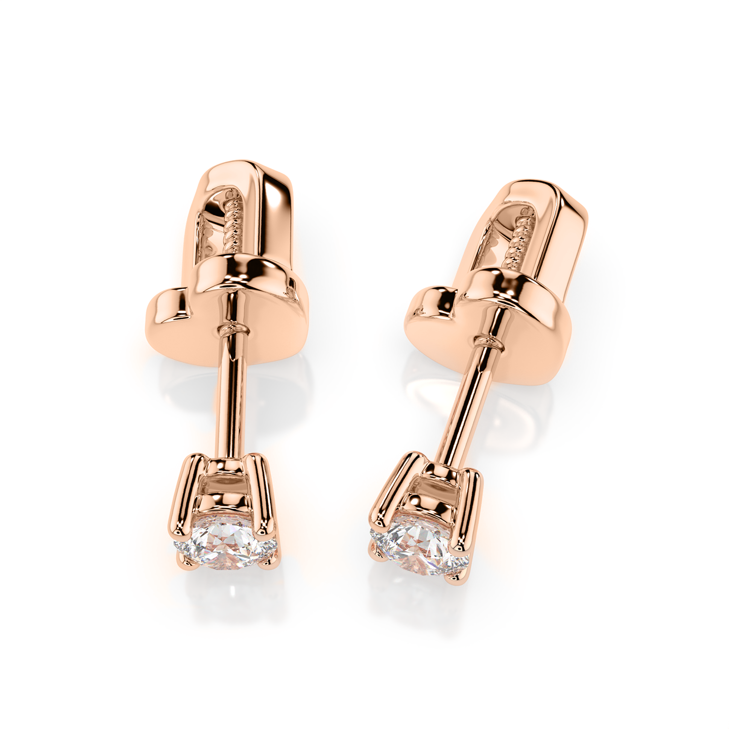 Stud earrings with diamonds 