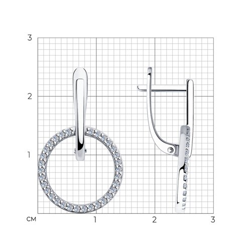 Earrings with zirconia 