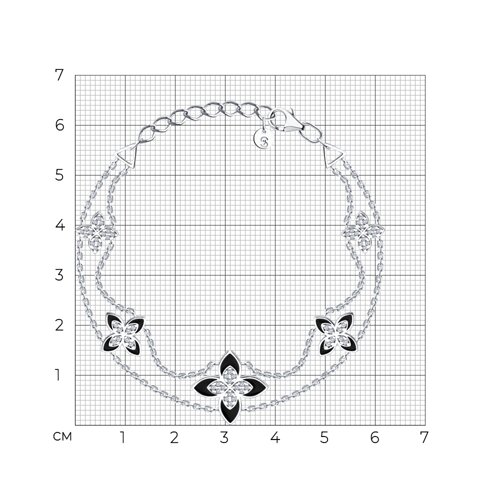 Bracelet with zirconia and enamel 