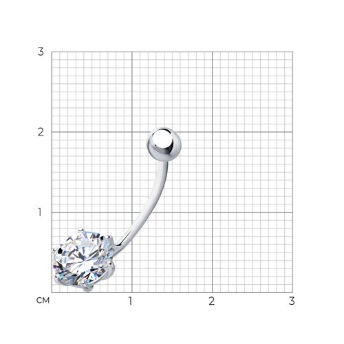 Bauchpiercing mit Zirkonia 