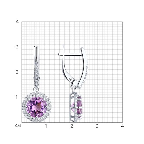 Ohrringe mit Amethyst und Zirkonia 