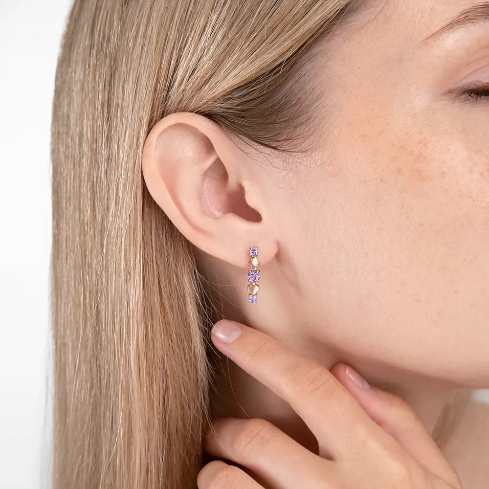 Ohrhänger mit Amethysten 
