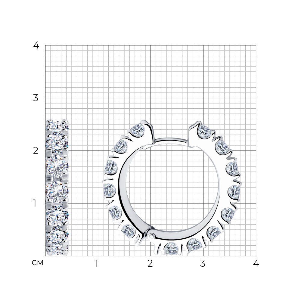 Earrings with zirconia 